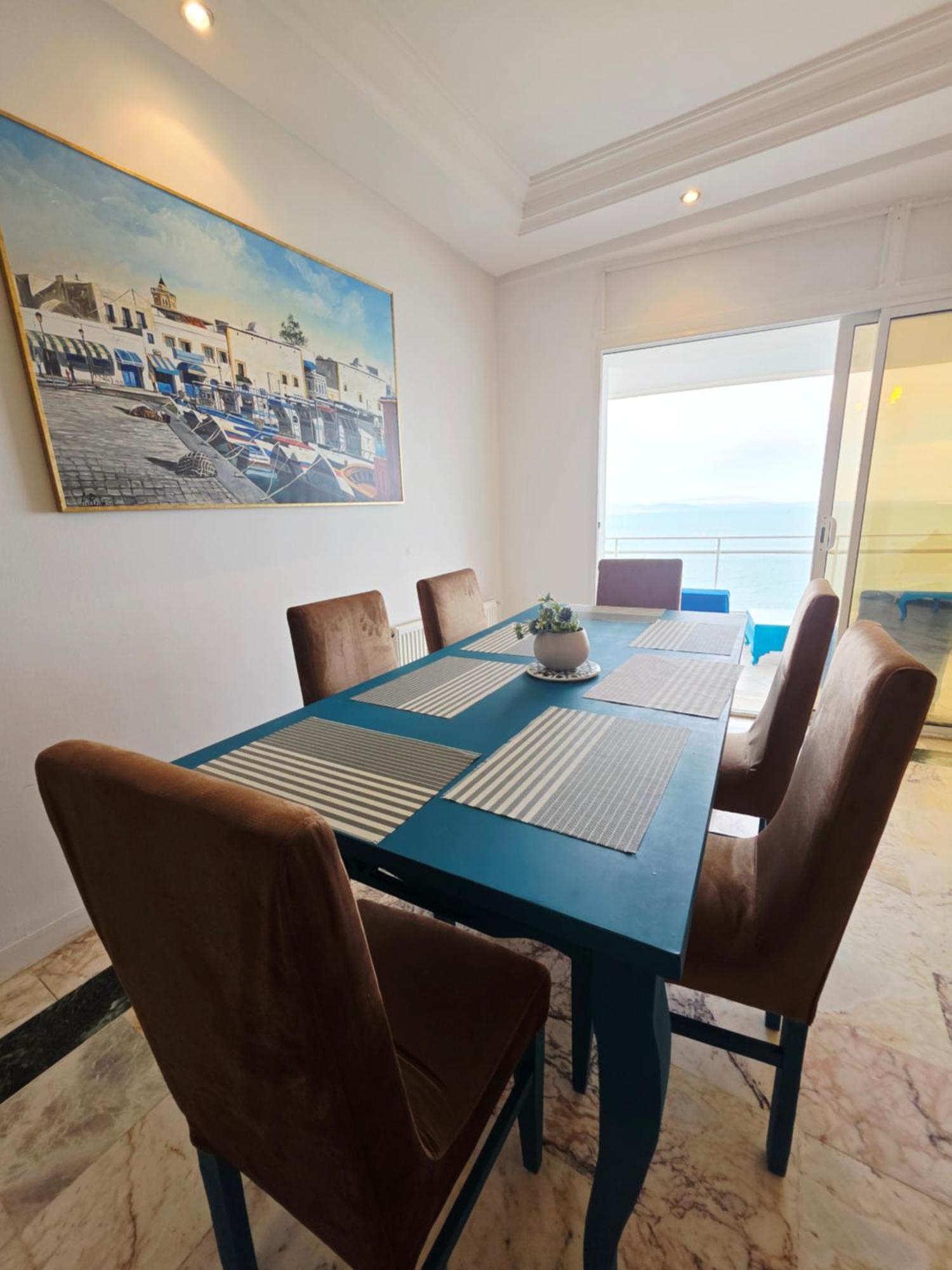 La Perle Bleue Apartment La Goulette Bagian luar foto