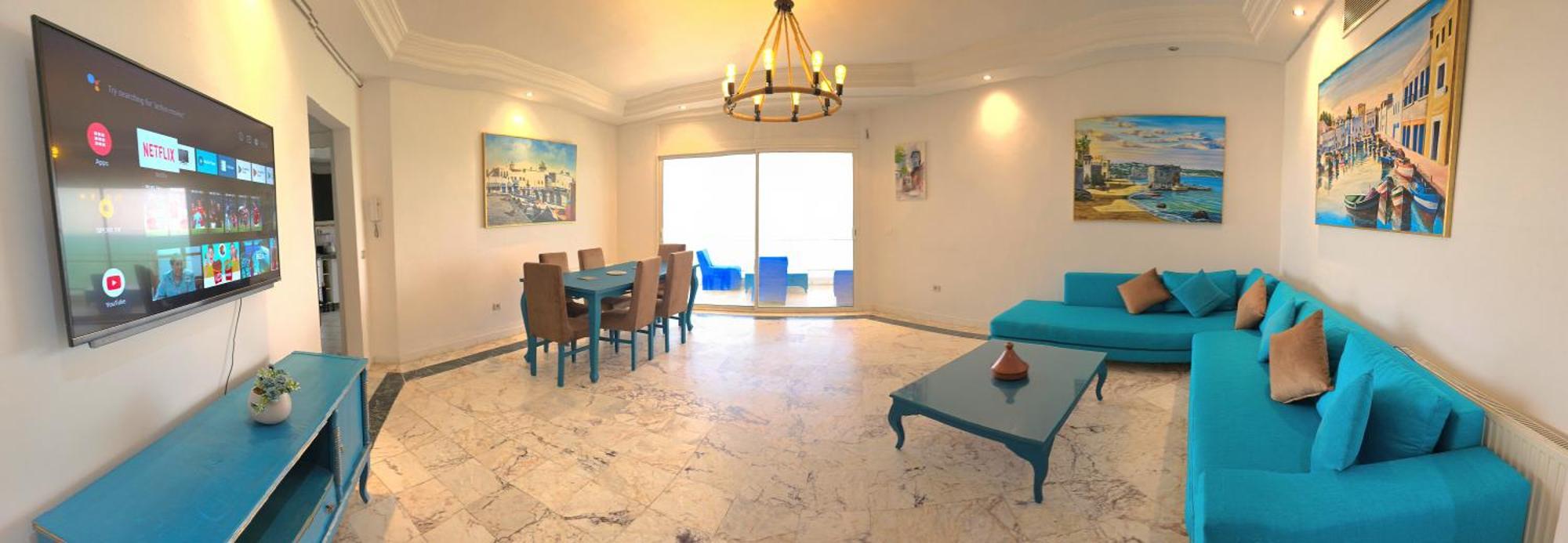La Perle Bleue Apartment La Goulette Bagian luar foto