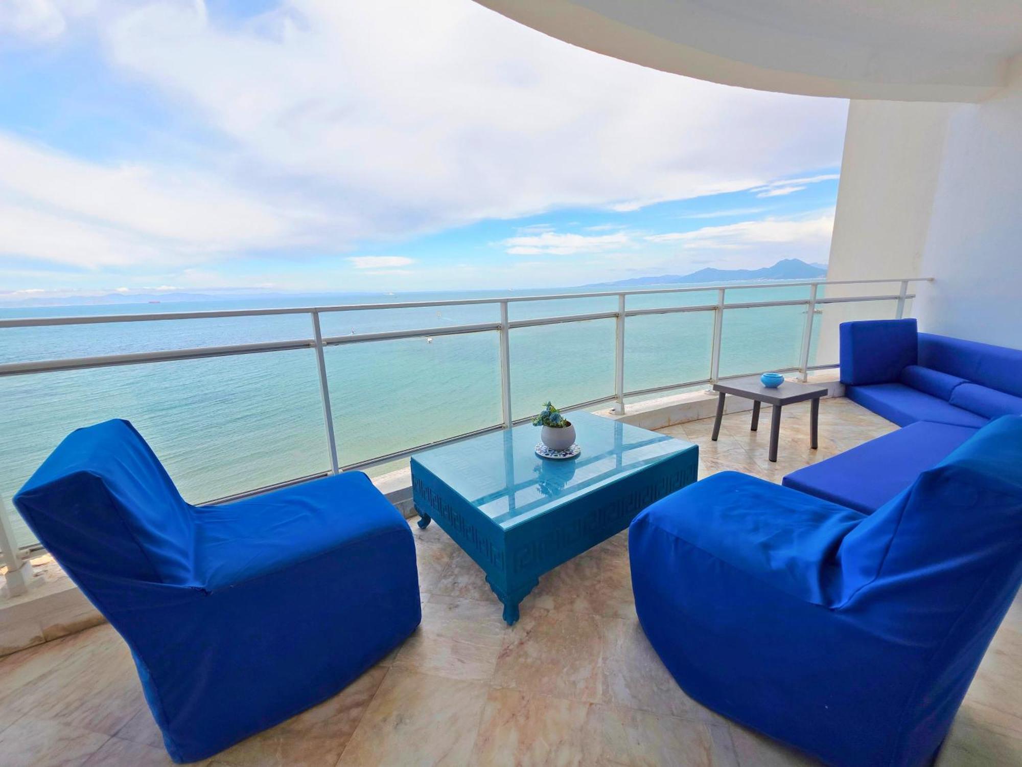 La Perle Bleue Apartment La Goulette Bagian luar foto